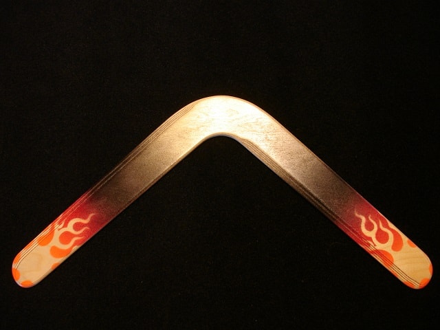 Decorated Traditional Boomerang - Click Here Traditional Boomerang